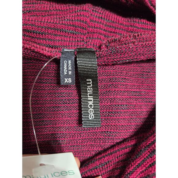 Maurices XS maroon and black striped shirt new with tags - Picture 6 of 10